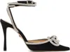 Mach&mach Black Double Bow High Heels In Black