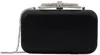 Mach&mach Double Bow Satin Clutch Bag In Black
