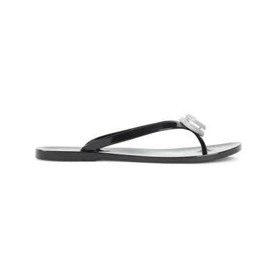 Mach&mach Double Heart Sandals Black