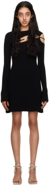 Mach&mach Black Georgia Minidress In Black