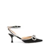 Mach&mach Mach & Mach Double Bow 65 Pumps In Black