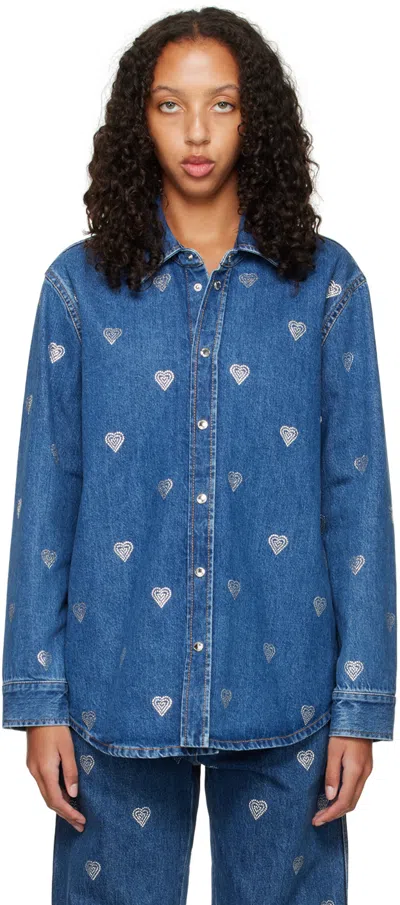 Mach&mach Blue Heart Shirt