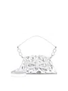 Mach&mach Double Bow Samantha Shoulder Bag In Silver
