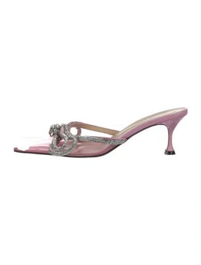 Pre-owned Mach&mach Bow Accents Flats In Pink