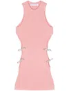 Mach&mach Bow-appliqué Cut-out Knitted Top In Pink