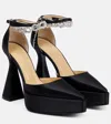 Mach&mach 140mm Crystal-embellished Platform Pumps In Black