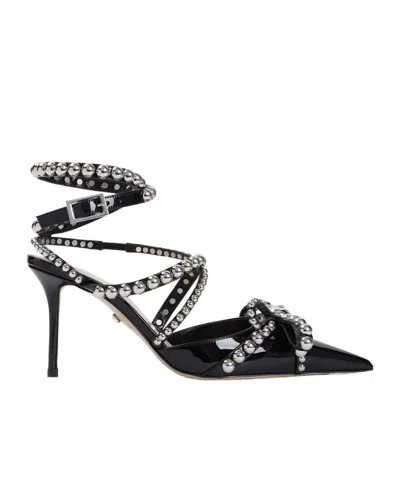 Mach&mach Bow Detail High-heeled Sandals In Black