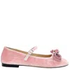Mach&mach Bow-detail Mary Jane Flats In Pink