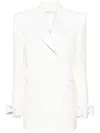 Mach&mach Bow-embellished Blazer Dress In White