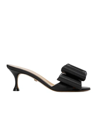 Mach&mach Bow-embellished Leather Mules In Black