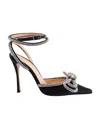 Mach&mach Pointed Knot High-heeled Shoes In Black
