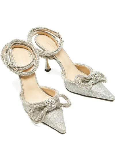 Pre-owned Mach&mach Bow-embellishment Pumps In Silver