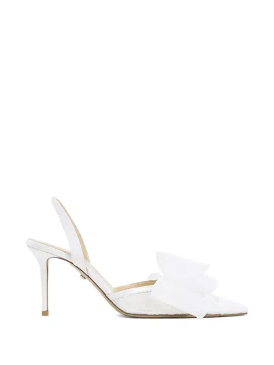Mach&mach Le Cadeau Lace Slingback Pumps In White