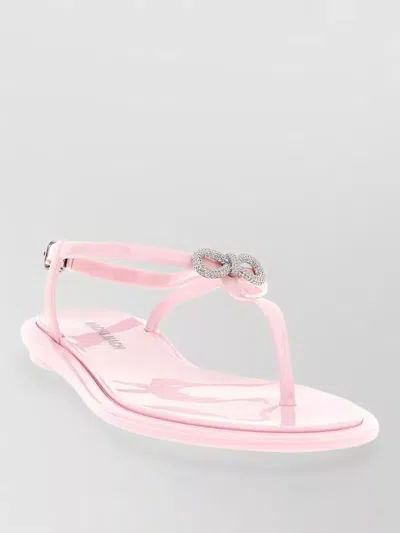 Mach&mach Riviera Embellished Thong Sandals In Pink