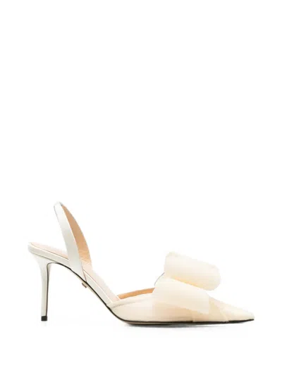 Mach&mach Bow-detail Slingback Pumps In Neutral