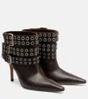 Mach&mach Buckle Belt 95 Leather Ankle Boots In Brown