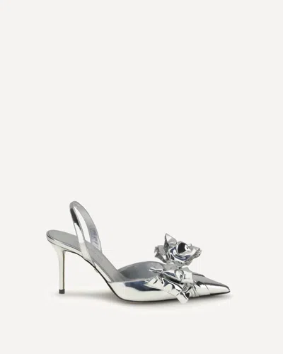 Mach&mach Cadeau Silver Wrapped Leather Pumps