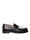 Mach&mach Calfskin Loafers With Pearls In Black