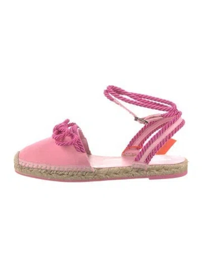 Pre-owned Mach&mach Canvas Espadrilles In Pink