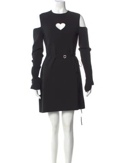 Pre-owned Mach&mach Crew Neck Mini Dress In Black