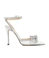 Mach&mach Mach E Mach Satin Pumps With Crystals In White