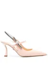 Mach&mach Crystal Cuba Patent Leather Slingback 85mm In Pink