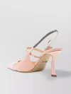 Mach&mach Crystal Cuba Patent Leather Slingback 85mm In Pink