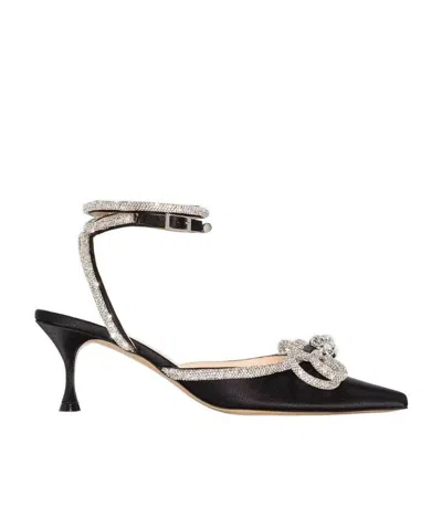 MACH&MACH MACH  MACH SLINGBACK EMBELLISHED POINTED-TOE PUMPS