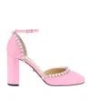 Mach&mach Crystal Decorated High Heels In Pink