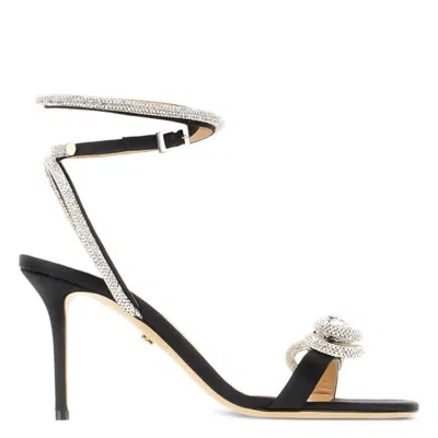 Mach&mach Mach & Mach Crystal Double Bow Sandals In Black
