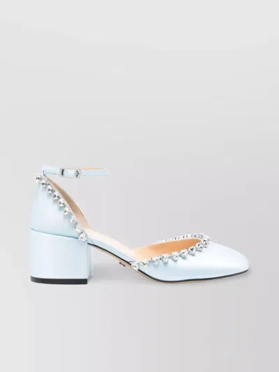 Mach&mach Crystal Embellished Almond Toe Pumps