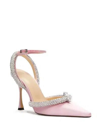 Mach&mach Crystal-embellished Ankle-strap Pumps In Pink