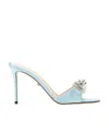 Mach&mach Crystal-embellished Bow-detail Mules In Blue