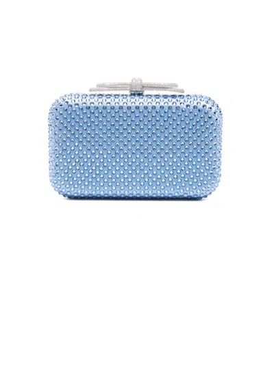 Mach&mach Crystal-embellished Clutch Bag In Blue