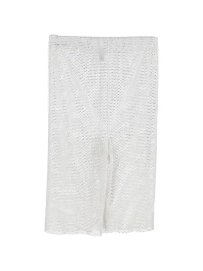 Pre-owned Mach&mach Crystal-embellished Shorts In White