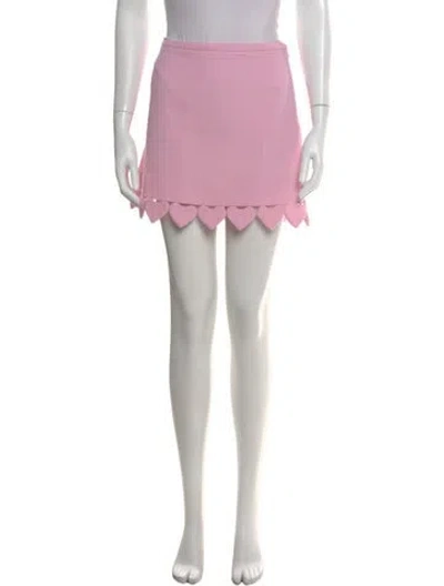 Pre-owned Mach&mach Crystal Embellishments Mini Skirt In Pink