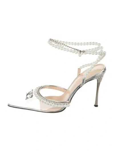Pre-owned Mach&mach Crystal Embellishments Slingback Pumps