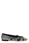 Mach&mach Crystal Net Square Toe Ballerinas With Straps 10mm By Mach