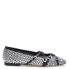 Mach&mach Crystal Net Ballet Flats In Multi