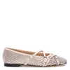 Mach&mach Crystal Net Ballet Flats In Brown