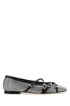 Mach&mach Crystal Net Square Toe Ballerinas With Straps 10mm By Mach