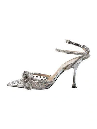Pre-owned Mach&mach Crystal Pumps In Transparent