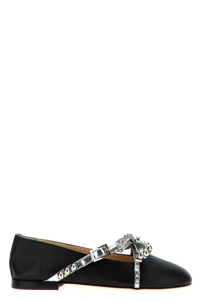 Mach&mach Mach & Mach 'crystal Studs' Ballet Flats