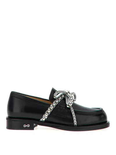 Mach&mach Crystal Studs Loafers