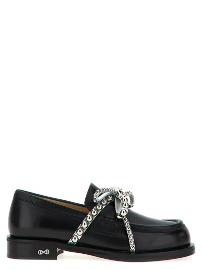 Mach&mach 'crystal Studs' Loafers In Black