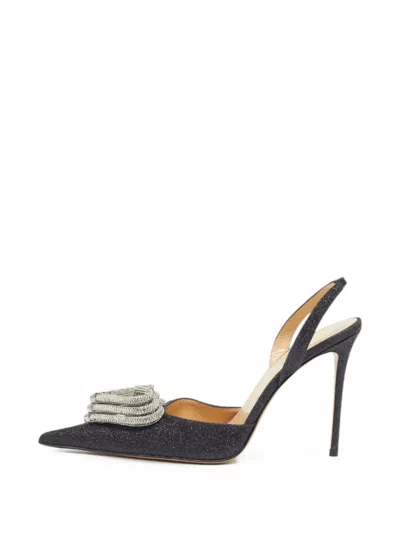 Pre-owned Mach&mach Crystal-embellished Pumps In Black