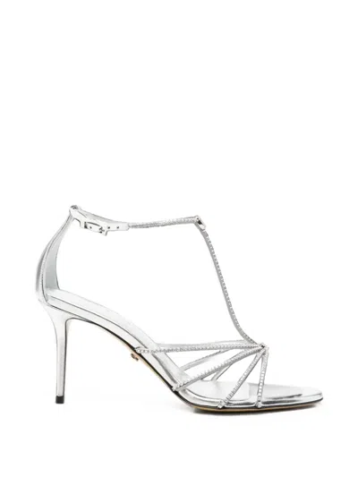 Mach&mach Crystal-embellished T-bar Sandals In Silver
