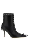 Mach&mach Mach & Mach Crystalized Corset Ankle Boot In Black