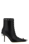Mach&mach Mach & Mach 'crystalized Corset' Ankle Boots In Black