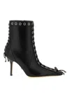 Mach&mach Mach & Mach Crystalized Corset' Ankle Boots In Black